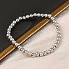 Brass Round Beaded Stretch Bracelets for Men Women BJEW-B148-05C-P-3