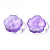 Transparent Spray Painted Glass Beads GLAA-Q089-003-G005-3