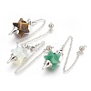Natural & Synthetic Gemstone Dowsing Pendulums KK-F756-08-1