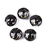 Windmill Spiral Pattern Vintage Handmade Porcelain Beads PORC-N013-19-10-1