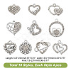 ARRICRAFT 40Pcs 10 Styles Alloy Rhinestone Pendants ALRI-AR0001-09-2