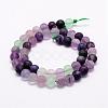 Natural Fluorite Bead Strands G-A163-06-12mm-2