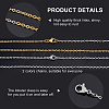 12Pcs 2 Colors 304 Stainless Steel Cable Chain Necklace STAS-UN0029-43-4