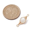Natural Moonstone Copper Wire Wrapped Connector Charms PALLOY-JF02518-01-2