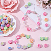 100Pcs Electroplated Opaque Resin Beads RESI-SP0001-59C-4