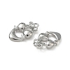 Brass Micro Pave Clear Cubic Zirconia Pendants KK-A280-16P-2