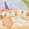 Leaf Pattern Kraft Envelopes and Greeting Cards Set DIY-CP0001-78-3