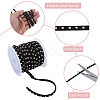 2 Rolls 2 Colors Faux Suede Cord with Aluminum Rivets OCOR-CY0001-03G-5