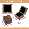 Walnut Wood Jewelry Pendant Packing Magnetic Boxes CON-WH0110-319-2