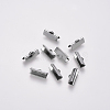 Non-Tarnish 304 Stainless Steel Ribbon Crimp Ends STAS-S112-001E-P-2