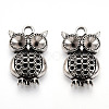 Tibetan Style Alloy Pendant Rhinestone Settings PALLOY-T075-182AS-2