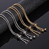 Adjustable 304 Stainless Steel Bracelet Making STAS-PH0019-07-6