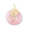 Natural Rose Quartz Pendants G-E088-03P-05-1