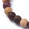 Wood Beads Stretch Bracelets BJEW-JB05050-01-2