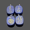 4Pcs 4 Styles Natural Lapis Lazuli Pendants RELI-PW0001-052E-1