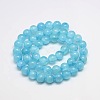 Dyed Natural Green Jade Beads Strands JBS053-8MM-31-2