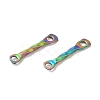 Ion Plating(IP) 304 Stainless Steel Connector Charms STAS-Q323-02A-MC-2