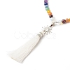 Sun and Tassel Big Pendant Buddhist Necklace NJEW-JN03804-5