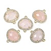 Natural Rose Quartz Faceted Oval Links G-B126-01G-09-1