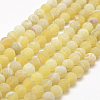 Frosted Natural Weathered Agate Beads Strands G-F367-6mm-11-1