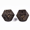 Painted Natural Wood Beads WOOD-T021-51C-M-3