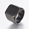 304 Stainless Steel Signet Band Rings for Men RJEW-G091-16-2