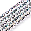Ion Plating(IP) 304 Stainless Steel Cable Chain Necklaces NJEW-P251-01A-2
