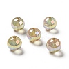 UV Plating Transparent Rainbow Iridescent Acrylic Beads OACR-D010-01C-1
