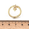 Brass Micro Pave Clear Cubic Zirconia Cuff Rings ZIRC-M117-02G-7