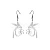 Flower with Rabbit 304 Stainless Steel Dangle Earrings FS-WG1999D-02-2