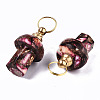 Assembled Synthetic Bronzite and Imperial Jasper Openable Perfume Bottle Pendants LS-G-S366-057C-3