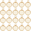 Beebeecraft 40Pcs 304 Stainless Steel Pendant Cabochon Settings STAS-BBC0006-24A-G-1