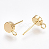 Brass Stud Earring Findings KK-T038-293G-1