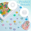 DIY Luminous Flat Round Plastic & Acrylic Beads Bracelet Kits DIY-AR0004-15-4