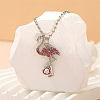 Alloy Colorful Rhinestone Pendant Necklaces for Kid FS-WG8D677-04-1