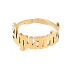 Ion Plating(IP) 304 Stainless Steel Constellation Open Cuff Ring for Women RJEW-C097-01G-01-2