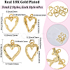 12Pcs 2 Styles Brass Pendants KK-SC0007-39-2
