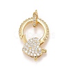 Brass Micro Pave Cubic Zirconia Lobster Claw Clasps X-KK-A161-02G-2