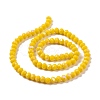 Electroplate Opaque Solid Color Glass Beads Strands EGLA-A034-P8mm-L02-2