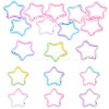 12Pcs Spray Paint Alloy Spring Gate Rings FIND-TA0010-90-1