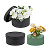 1Pc Round Cardboard Paper Storage Boxes with 1Pc Phenolic Plastic Flower Craft Foam CON-PH0003-42-6