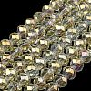 Electroplate Transparent Glass Beads Strands EGLA-A034-T2mm-T16-2