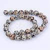 Natural Dalmatian Jasper Beads Strands G-Q462-8mm-30-2