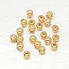 Real Gold Plated Brass Round Spacer Beads X1-KK-L147-197-2mm-NR-1