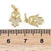 Brass Micro Pave Cubic Zirconia Pendants X1-KK-A269-16G-3
