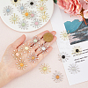 24Pcs 12 Colors Cat Eye Sun Pendants with Crystal Rhinestone FIND-FH0007-93-3