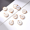 Light Gold Plated Alloy Enamel Charms ENAM-T010-01G-3