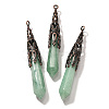 Natural Green Aventurine Pointed Big Pendants G-P560-02R-10-1
