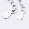 925 Sterling Silver End with Extender Chains and Drop Charms X-STER-F036-26S-48mm-2