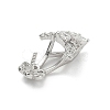 925 Sterling Silver Pave Clear Cubic Zirconia Flower Pendant Bails STER-P068-02P-2